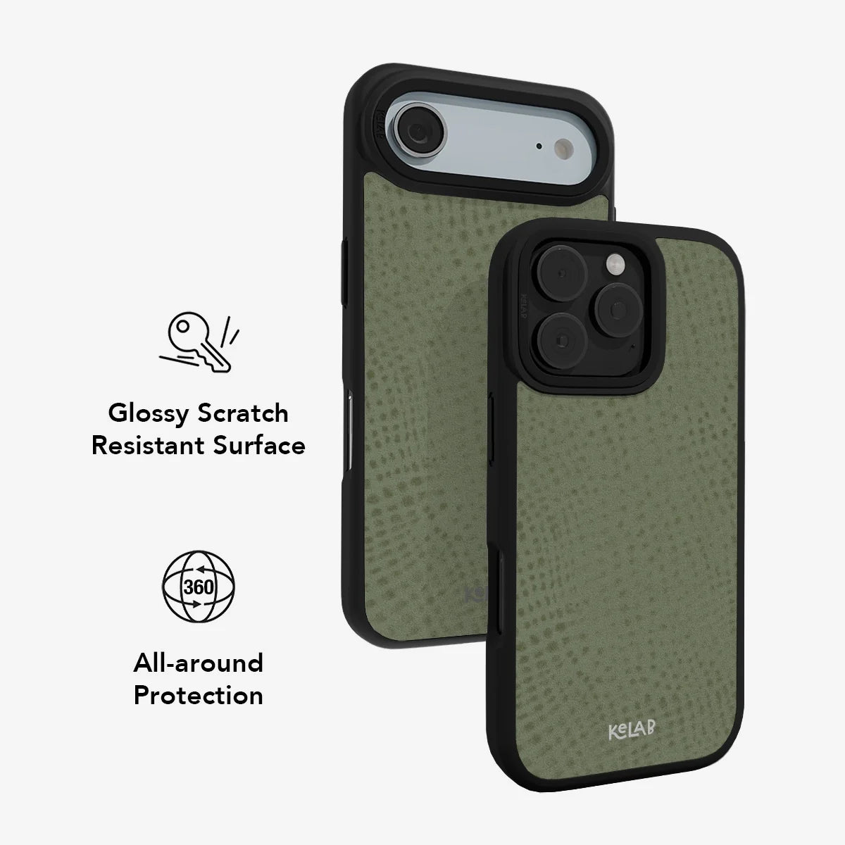Sage Silk | Sage Green Pebbled Texture iPhone Case