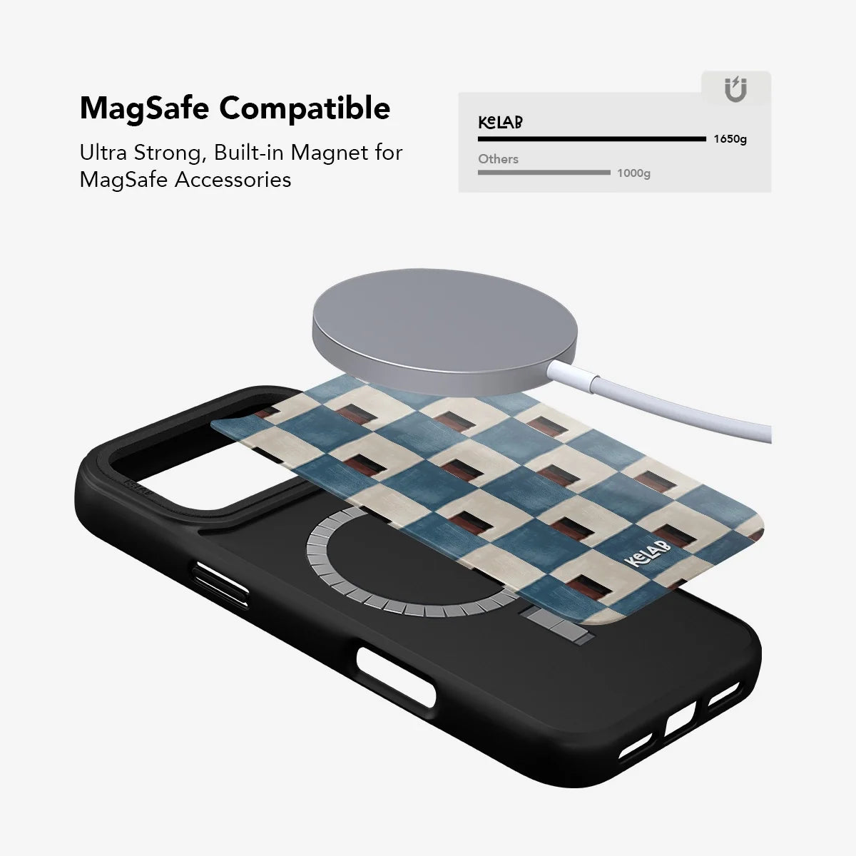 Terra Teal | Teal & Brown Checkered iPhone Case