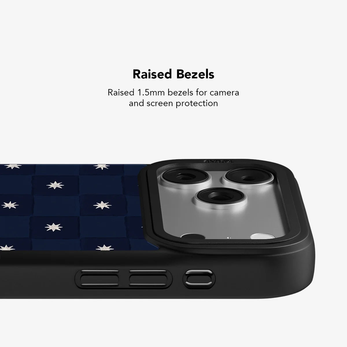 Celestial Check | Navy Checkered iPhone Case