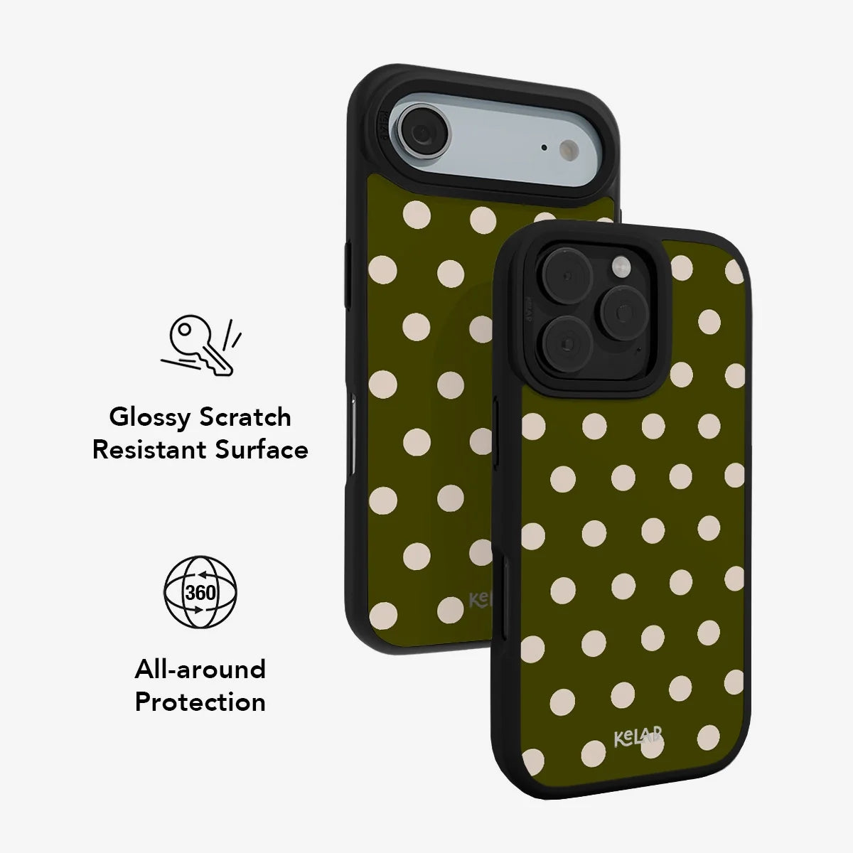 Urban Sage | Olive Polka Dot iPhone Case