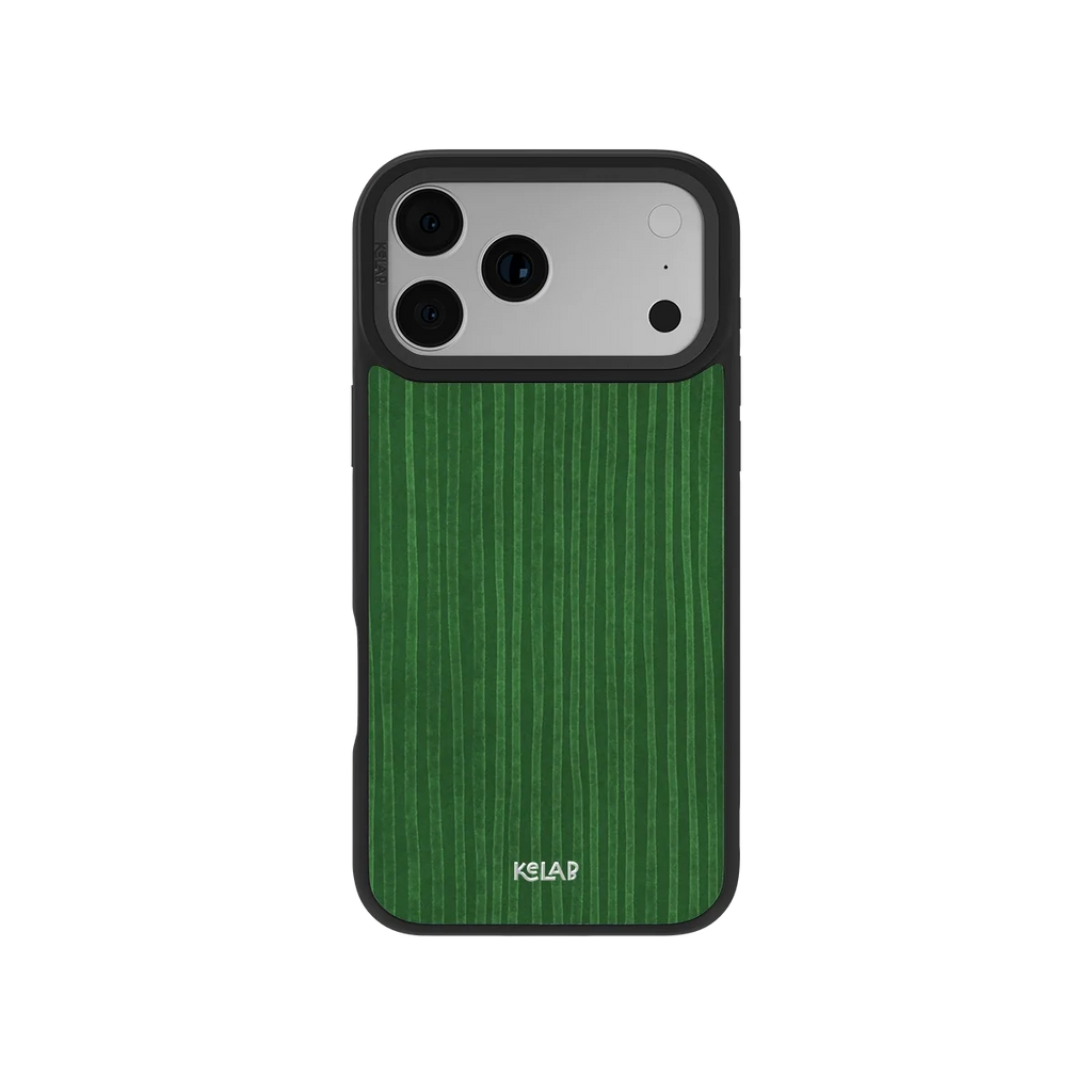 Emerald Drip | Green Stripe Pattern iPhone Case