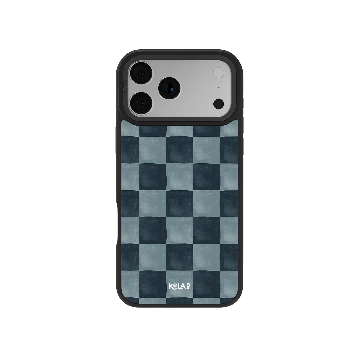 Marine Check | Navy Blue Checkered iPhone Case