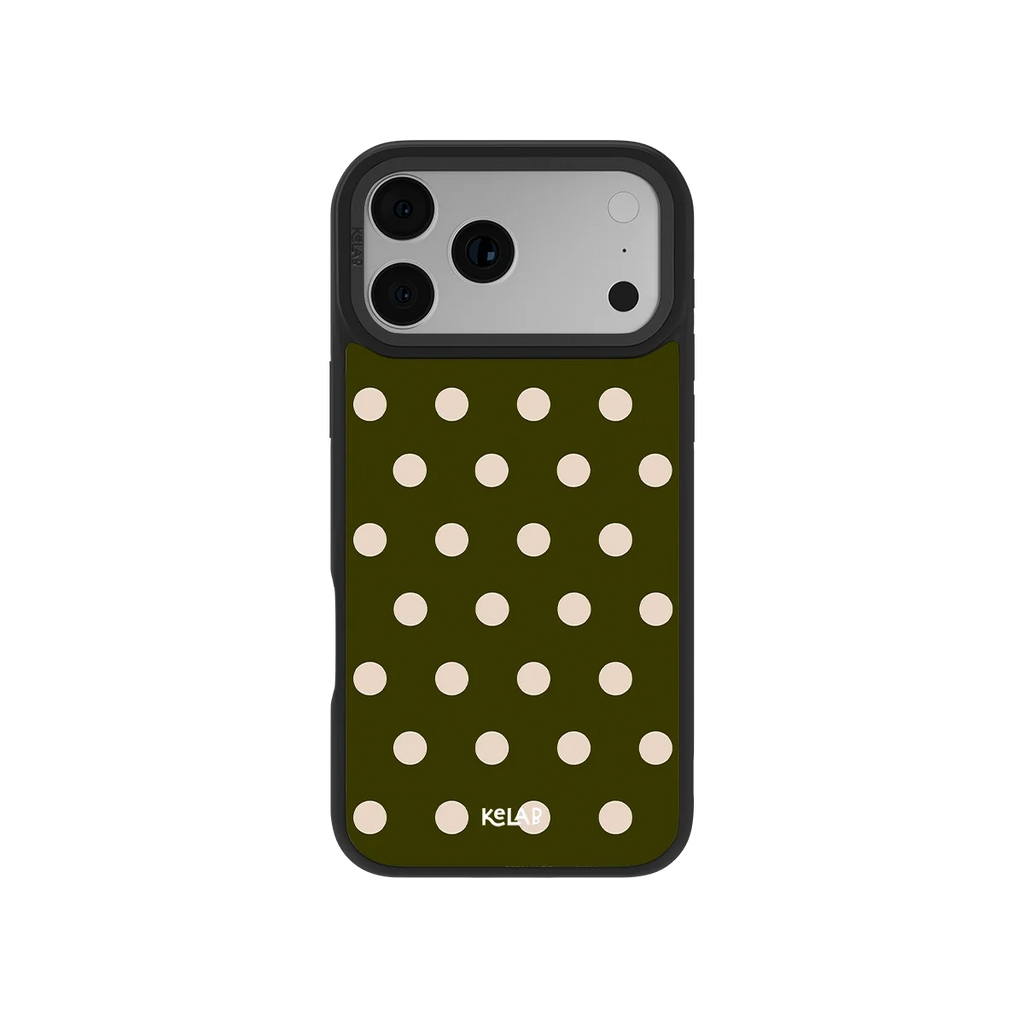 Urban Sage | Olive Polka Dot iPhone Case