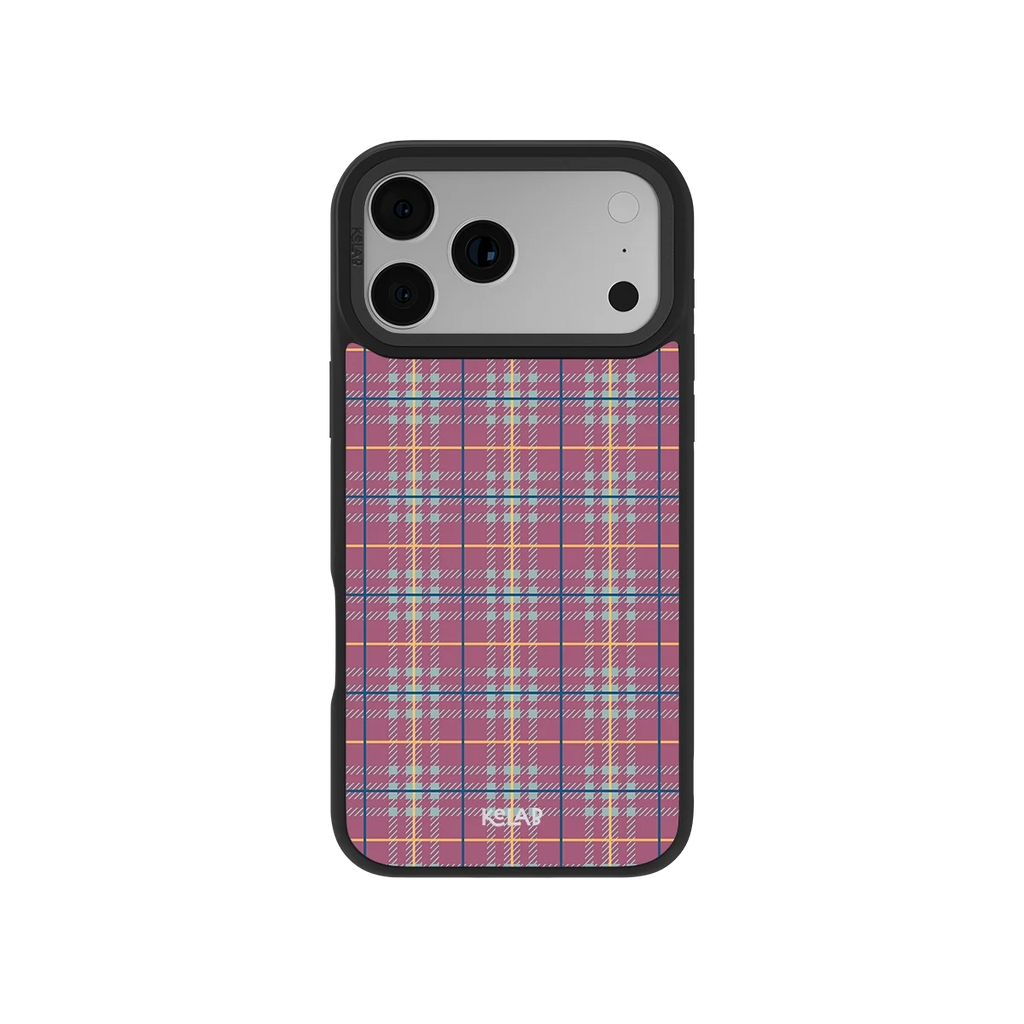 Mullberry Hue | Mauve & Teal Plaid iPhone Case