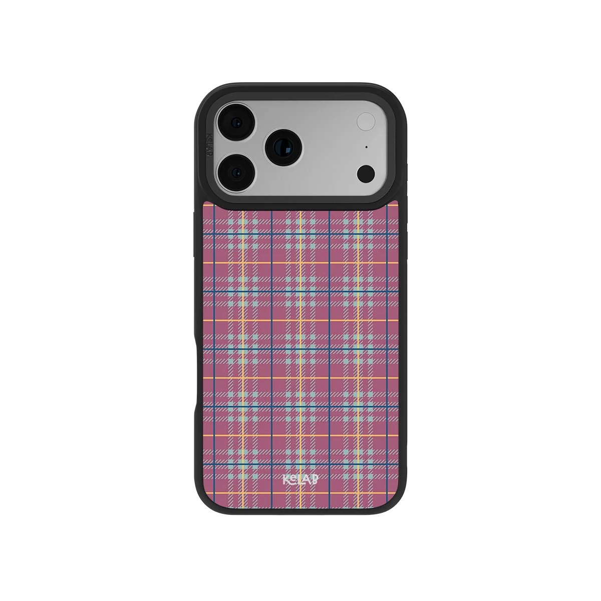 Mullberry Hue | Mauve & Teal Plaid iPhone Case
