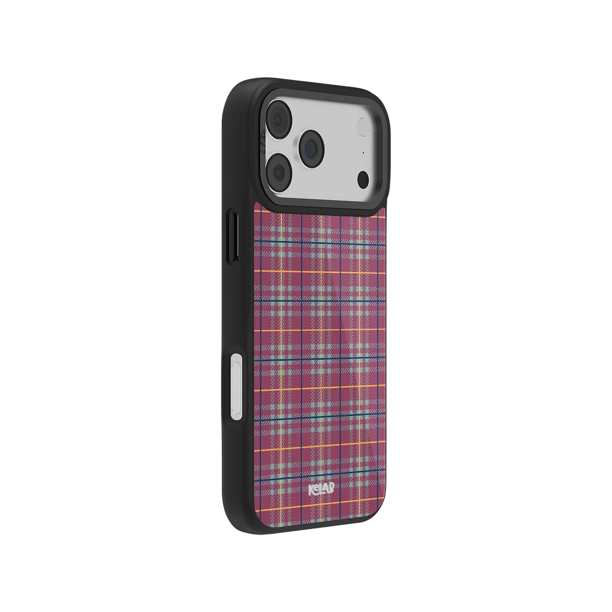 Mullberry Hue | Mauve & Teal Plaid iPhone Case