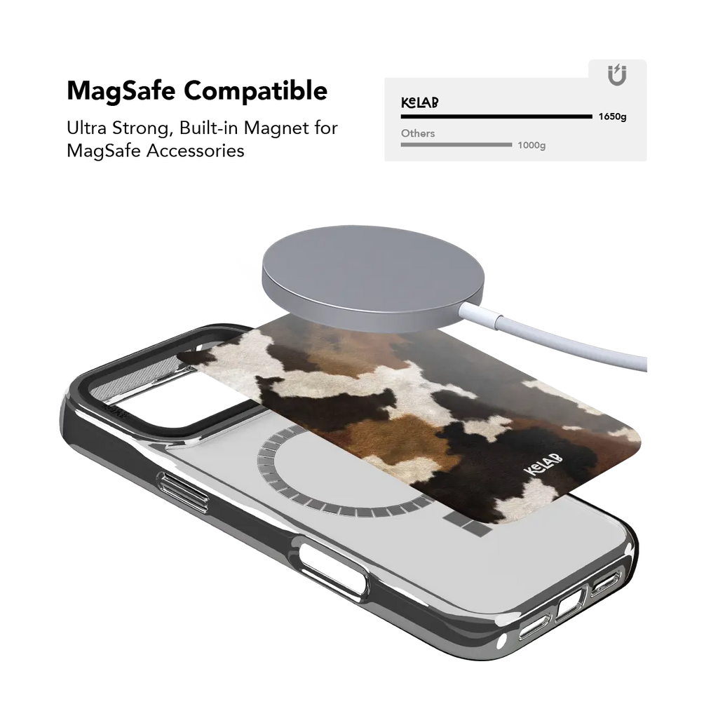 Cattle Drive | Brown & Black Cow Print iPhone Case