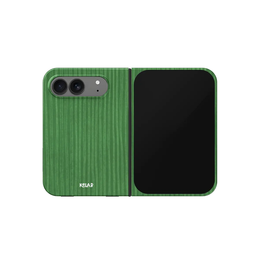 Emerald Drip | Green Stripe Pattern iPhone Case