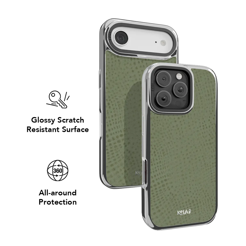 Sage Silk | Sage Green Pebbled Texture iPhone Case