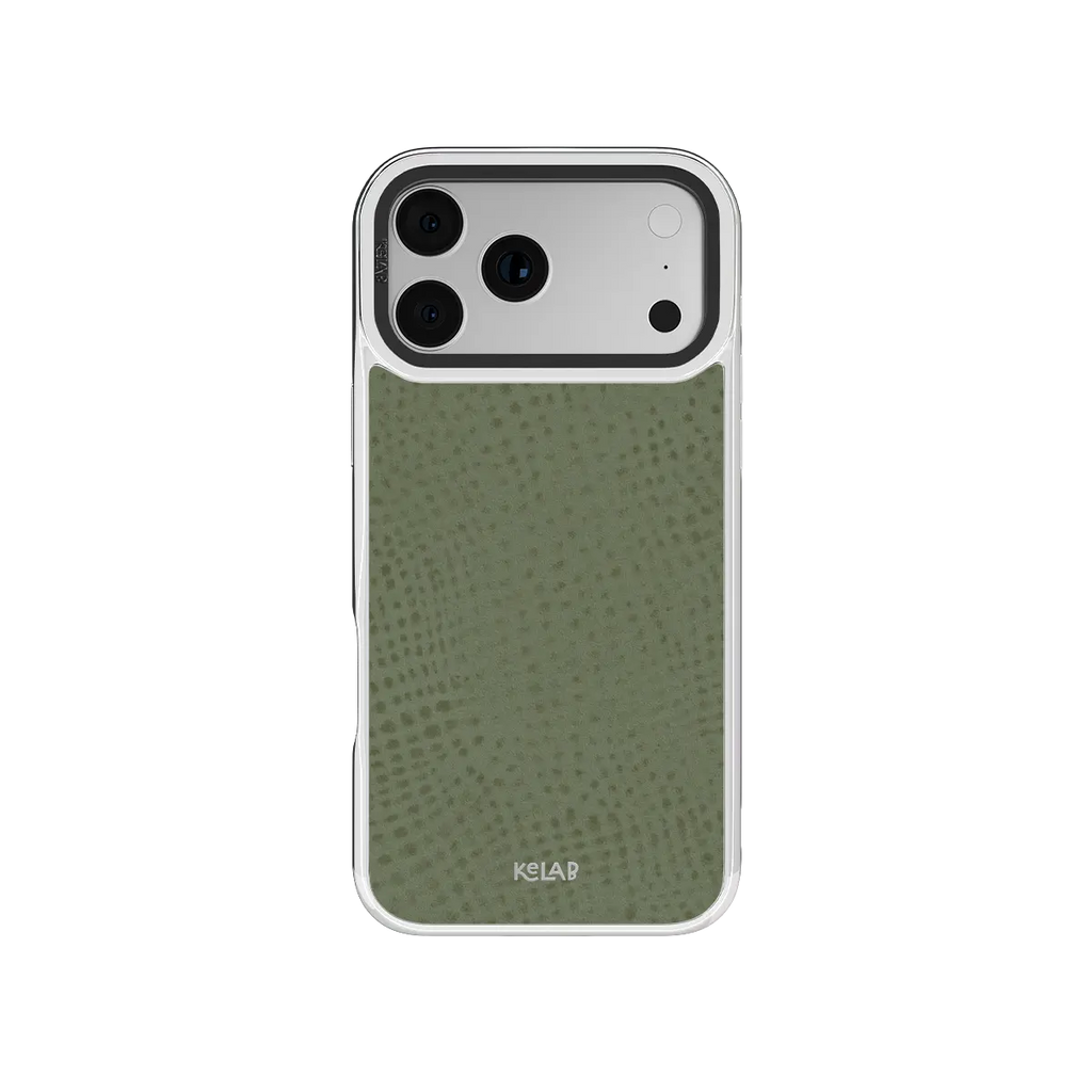 Sage Silk | Sage Green Pebbled Texture iPhone Case