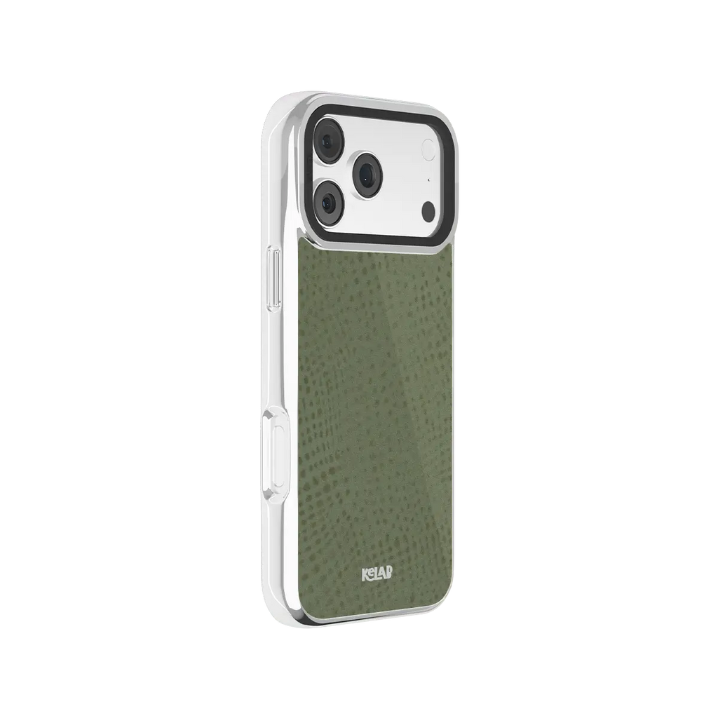 Sage Silk | Sage Green Pebbled Texture iPhone Case