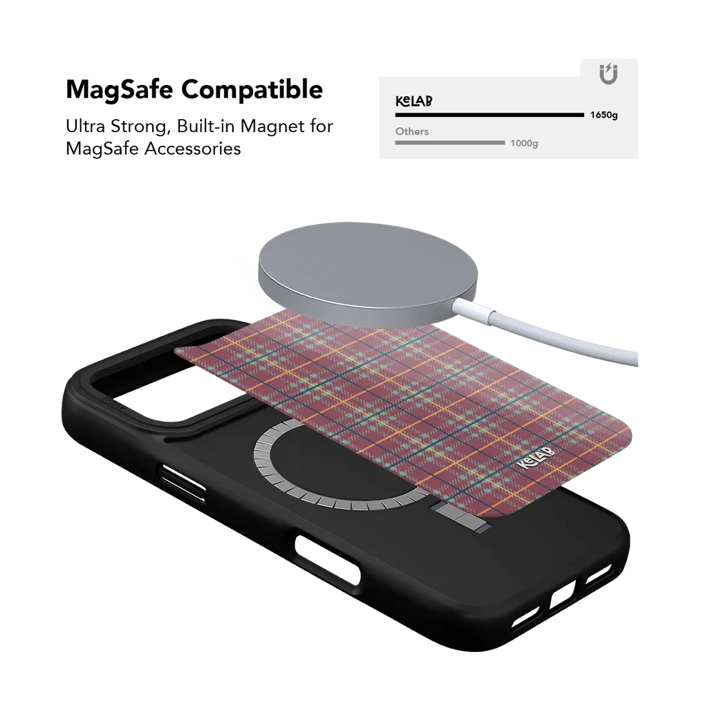 Mullberry Hue | Mauve & Teal Plaid iPhone Case
