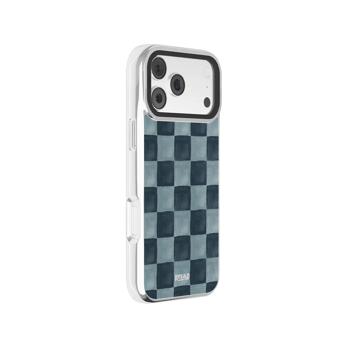Marine Check | Navy Blue Checkered iPhone Case