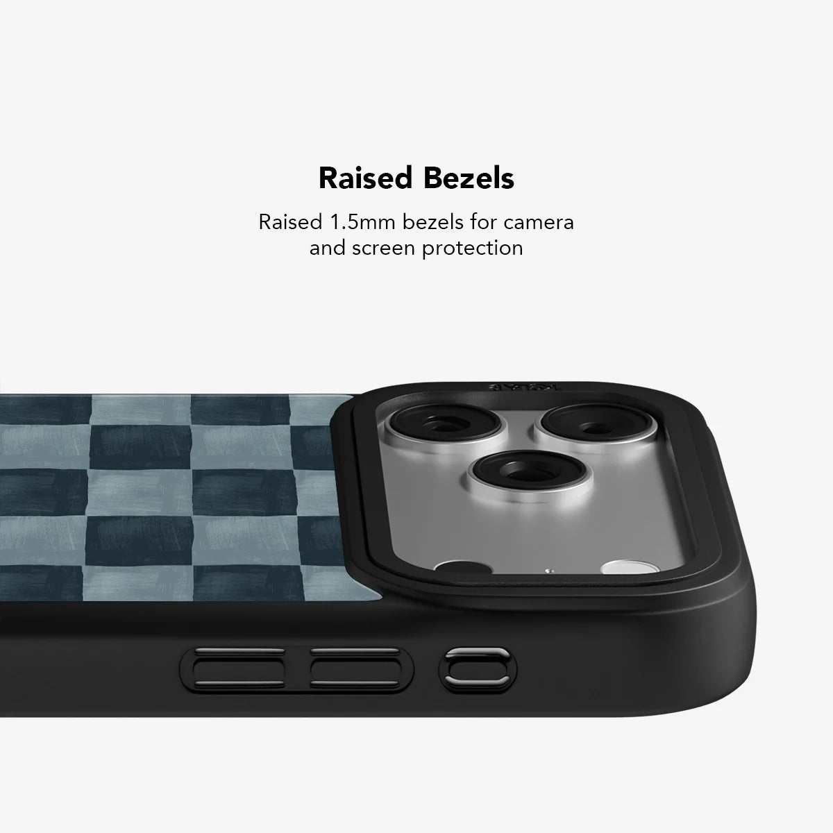 Marine Check | Navy Blue Checkered iPhone Case