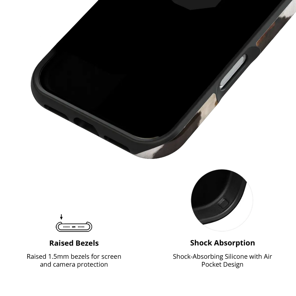 Cattle Drive | Brown & Black Cow Print iPhone Case